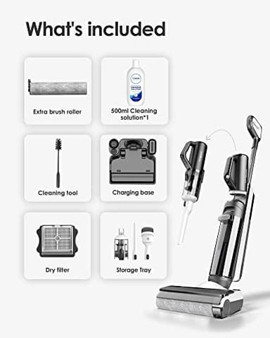 Tineco Smart Wet Dry Vacuum Cleaners, Floor Cleaner Mop 2-in-1 Cordless Vacuum for Multi-Surface, Lightweight and Handheld, Floor ONE S5 Combo - Image 9