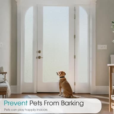 Coavas Window Privacy Film Frosted Glass Static Cling Heat Blocking Window Tint for Home Day and Night Sun Blocker Insulation Bathroom Door Decorative Frosting Cover Sticker (17.5 x 78.7 Inch, Pure) - Image 8
