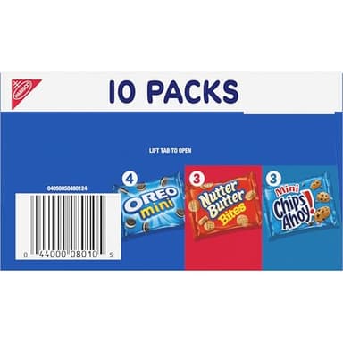 Nabisco Cookie Variety Pack, OREO Mini, Nutter Butter Bites, CHIPS AHOY! Mini, 40 Snack Packs (4 Boxes) - Image 16
