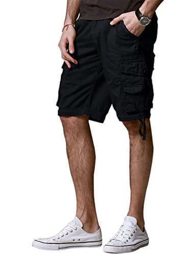 Match Men's Comfort Cargo Short (Label Size XL/34 (US 32), 3056 Black Gray) - Image 4