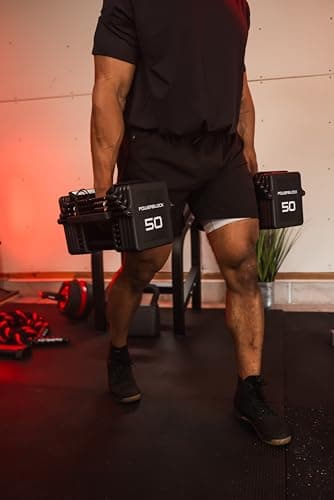 PowerBlock Pro 100 Adjustable Dumbbell, Sold As A Single Unit 5-100 lb Dumbbell – Durable Steel Build, Innovative Workout Equipment, Strength Training - Image 4
