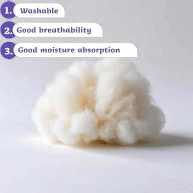 JOYLION Cotton and Polyester Fiberfill Stuffing for Stuffed Animals Crafts Pillows and Decorations 1.1 lb Snow Fluff Batting - Image 3