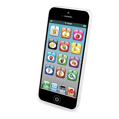Toy Learning Play Cell Phone with 8 Functions and Dazzling Lights Interactive Toy for Toddler Baby Kids Boys Girls - Image 1