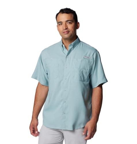 Columbia Mens PFG Tamiami II Short Sleeve Fishing Shirt, Crushed Blue, 6X - Image 1