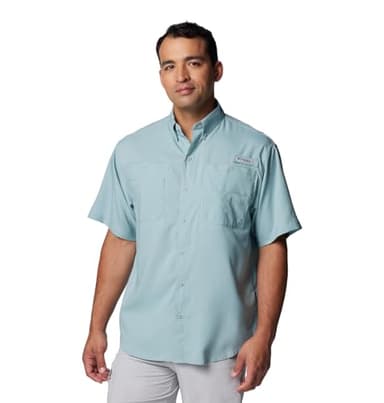Columbia Mens PFG Tamiami II Short Sleeve Fishing Shirt, Crushed Blue, 6X - Image 1