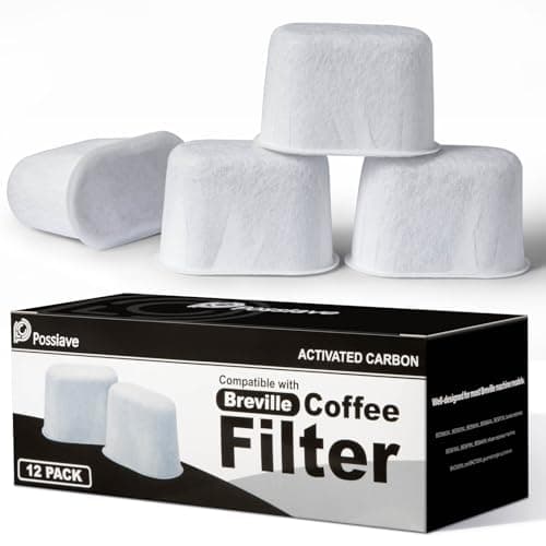 Possiave 12-Pack Charcoal Water Filters Compatible with Breville BWF100 Machines, Breville Espresso Machine Water Filter Replacement - Image 1
