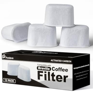 Possiave 12-Pack Charcoal Water Filters Compatible with Breville BWF100 Machines, Breville Espresso Machine Water Filter Replacement - Image 1