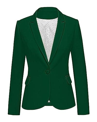 LookbookStore Womens Blazer Casual Blazer for Women Summer for Women Lightweight Business Casual Jacket Verdant Green Size M Size 8 10 - Image 1