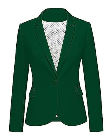 LookbookStore Womens Blazer Casual Blazer for Women Summer for Women Lightweight Business Casual Jacket Verdant Green Size M Size 8 10 - Image 1