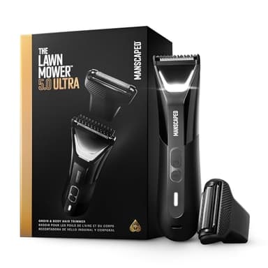MANSCAPED® The Lawn Mower® 5.0 Ultra Groin & Body Hair Trimmer – Dual-Head SkinSafe® Trimmer & Foil Blades, Waterproof Wet/Dry Groomer, USB-C Rechargeable with Travel Case, Men’s Ball Shaver, Black - Image 9