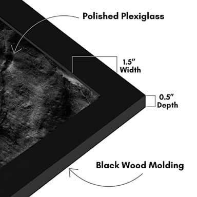 Americanflat 27x40 Movie Poster Frame with Polished Plexiglass - Black Picture Frame - Wide Photo Frames Made of Engineered Wood for Vertical or Horizontal Wall Display - Epic Collection - Black - Image 4