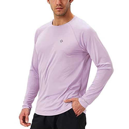 NAVISKIN Men's Sun Protection UPF 50+ UV Outdoor Long Sleeve Shirts Lavender Frost Size M - Image 1