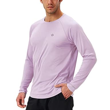 NAVISKIN Men's Sun Protection UPF 50+ UV Outdoor Long Sleeve Shirts Lavender Frost Size M - Image 1