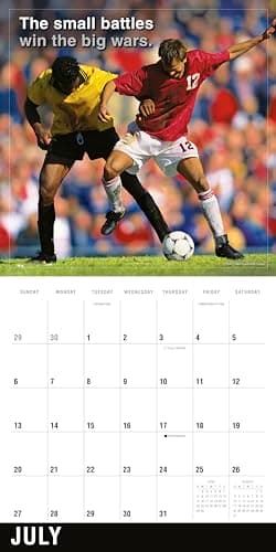 Soccer 2025 Wall Calendar, 16-Months Sports Calendar, 12" x 12" - Image 4