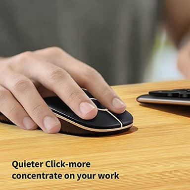 Vssoplor Wireless Mouse, 2.4G Slim Portable Computer Laptop Mouse with Nano Receiver Quiet Silent Optical Mice for Notebook, PC, Laptop, Computer-Black and Gold - Image 4