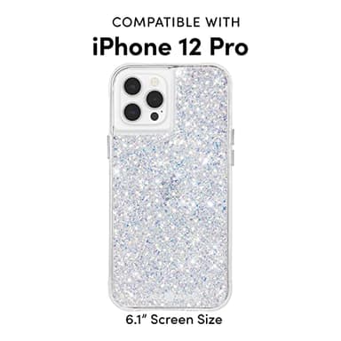 Case-Mate iPhone 12 Pro/iPhone 12 Case - Twinkle Stardust with 10ft Drop Protection & Wireless Charging - Luxury Bling Glitter Cover - Shockproof Materials, Anti Scratch Tech - Image 9