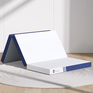 Avenco Foldable Mattress Twin, Folding Mattress 4 Inch Memory Foam, Trifold Mattress Portable with Removable Cover & Detachable for Guest Room/Caravan/Camping/Travel Mattress, Twin Size 75"x39"x4" - Image 1
