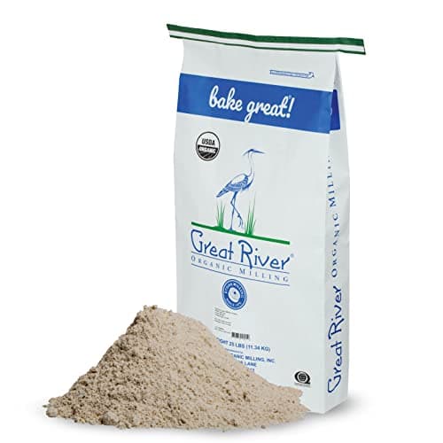 Great River Organic Milling Organic Dark Rye Flour | Whole Grain, Non-GMO, Kosher, Unbromated | Earthy Flavor for Rye Bread, Sourdough Starter, Bagels, Crackers & Artisan Baking | 25 Lb - Image 1