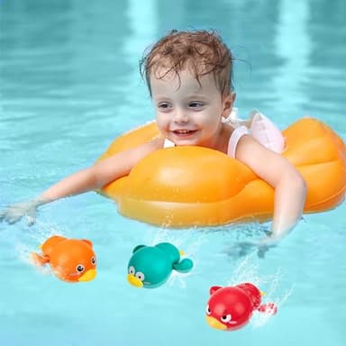 Bath Toys, Swimming Duck Baby Bath Toys for Toddler 1-3, Water Pool Floating Wind Up Toys for 1 Year Old Boy Girl Gifts, Infant Toddlers Kids Bathtub Toys, 3 Pack - Image 6