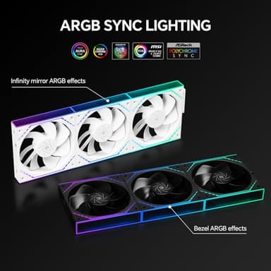 Thermalright TL-M12QR X3 120mm PC Reverse Blade Case Fans, Daisy-Chain | 1500RPM | ARGB | Dual Infinity Mirrors Lighting for Gaming Build(3-Pack) - Image 4
