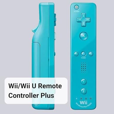 Wii Remote with Motion Plus - Wireless Bluetooth Game Controller - Official Wii and Wii U Compatible - 2 Pack (Renewed) (Blue) - Image 3
