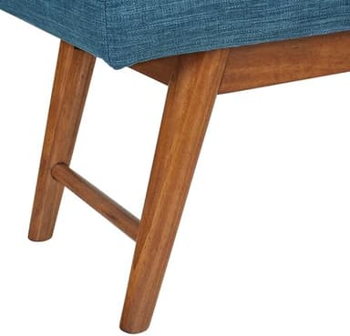 Amazon Basics Modern Haraden Upholstered Button-Tufted Bench, Blue, 16 x 44 x 17 in - Image 7