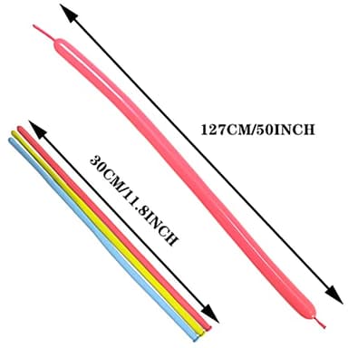 LXZFCRG 260 Balloons Pack of 100, Premium Long Latex Twisting Balloons for Birthday Wedding Festival Party Pastel Color Pack of 100 - Image 3