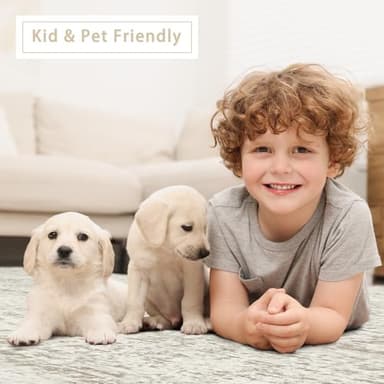 Srugn Washable Rugs 8x10 Area Rugs for Living Room,Ultra Soft Faux Wool Retro Rugs for Bedroom,Dining Room,Non Slip&Non-Shedding Low Pile Vintage Print Rug Indoor Large Carpets for Home Office Decor - Image 7