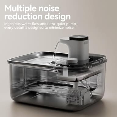 Stainless Steel Cat Water Fountain Wireless for Cats Indoor, 3.6L/123oz Automatic Metal Dog Water Dispenser,Cordless Battery Operated Pet Drinking Fountain,Rechargeable Waterer with Motion Sensor - Image 4