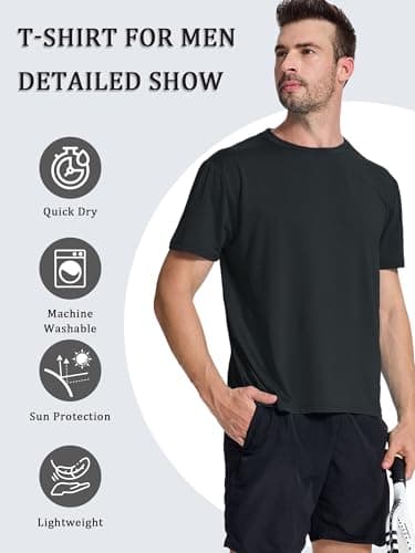 ANGEL CITIZ Mens Shirts Pack Moisture Wicking Shirts for Men Work Shirts Quick Dry 5P03-XL - Image 2