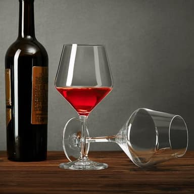 FrutPunch Hand-Blown Crystal Wine Glasses Set of 2, 16OZ, Long Stem Glasses for Red and White Wine, Christmas and Wedding Gifts - Image 4