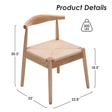Soohow Dining Chairs Set of 2, Mid Century Modern Kitchen & Dining Room Chairs for Dining Room,Dining Table Chairs with Solid Wood Legs - Image 2