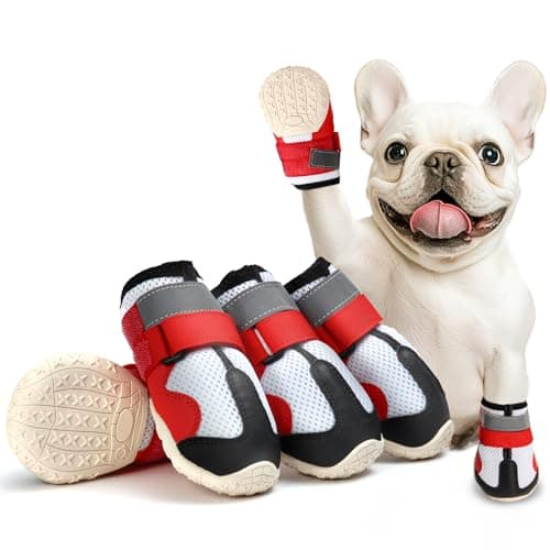 Aokown Dog Shoes for Small Dogs, Puppy Dog Boots for Winter Snow, Hot Pavement, Dog Booties & Paw Protectors Size 1 - Image 1