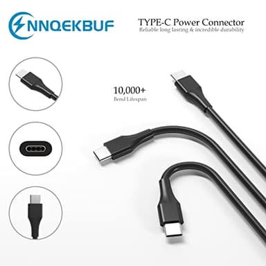 NNQEKBUF Universal 45W 65W USB C Laptop Charger Compatible with Hp Chromebook,Dell,Lenovo,Acer,Asus,Samsung Galaxy,Google and Other Type C Fast-Charging Computer AC Adapter Power Cord Supply - Image 2