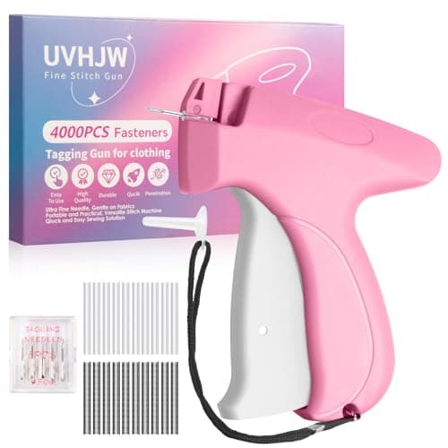 Stitch Gun for Clothing, Stitchy Gun Quick Clothes Fixer, Dress Tagging Gun-Includes 2,000 Black Fasteners & 2,000 White Fasteners & 6 Needles - Image 1