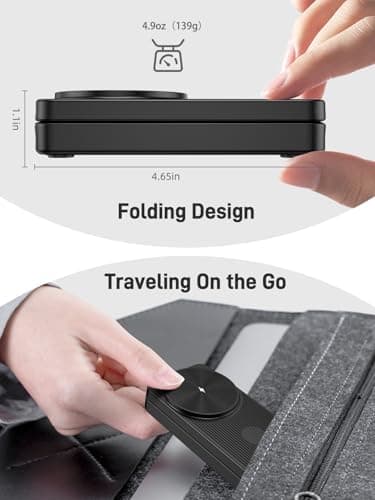 Wireless Charger for Apple Charging Station, Dual MagSafe Charger for iPhone 17/17 Pro/17 Pro/iPhone 16 Pro Max//AirPods, 3 in 1 Foldable iPhone Charging Station, Watch Charger for Apple iWatch Series - Image 6