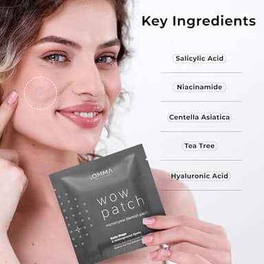 OMMA Korean Microdart Acne Patch, Cystic Acne Treatment, Micropoint Pimple Patches for Face for Early-Stage Painful Zits, Salicylic Acid & Tea Tree - 14 mm Zit Stickers (18 Count) - Image 4