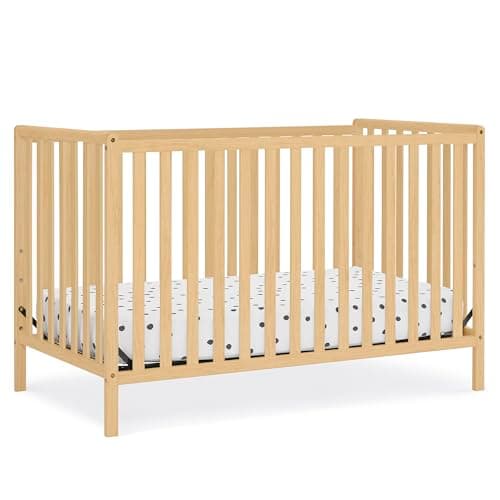 Delta Children Heartland 4-in-1 Convertible Crib, Natural - Image 1