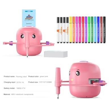 Smart Drawing Robot for Kids,Montessori Educational Painting Toy for 5+ with Voice Interaction&16 Color Pens,Magic Drawing Robot with 150 Learning Word Cards,Ideal Gift for 5+ Year Old Boys Girls - Image 8