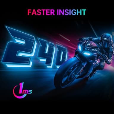 KTC 27'' 240Hz QHD 1440P Gaming Monitor 144Hz 1ms 65W Type C USB DisplayPort HDMI HDR400 Tilt/Height/Pivot/Swivel Fast HVA AdaptiveSync VESA - Image 3