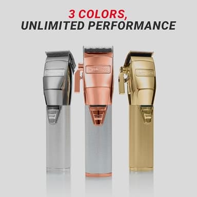 BaBylissPRO ROSEFX+ Professional Barber Cord/Cordless Hair Clippers for Men, All Metal, Lithium Battery with 3-Hour Runtime, Rose Gold - Image 10