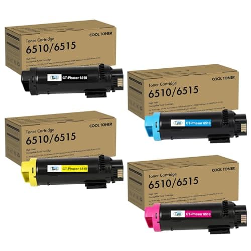 Phaser 6510 Toner Cartridge Compatible for Xerox Phaser 6510 for 6515 6510DNI 6510DN 6510N 6510DNM WorkCentre 6515DNI 6515DN 6515DNM 6515N Printer Extra High Capacity 4 Color Set - Image 1
