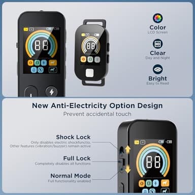 2 in 1 Dog Shock Collar & Dog Bark Collar, 4200 FT Dog Training Collar with Remote,3 Training Modes & Light for Night Walks,IP67 Waterproof Smart Anti Barking E-Collar with Adjustable Sensitivity - Image 6