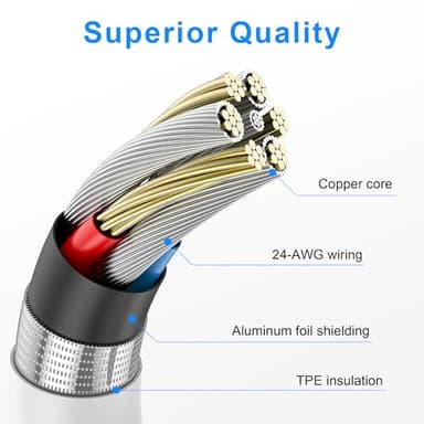 2PACK for iPhone Charger 6FT,Lightning Charging Cable,for Apple Certified Cord for iPhone 14/13/12/11 Pro/X/Xs Max/XR/8 Plus/7/6s/SE/5c/5s,for iPad Air/Mini USB Charge 6Foot - Image 6