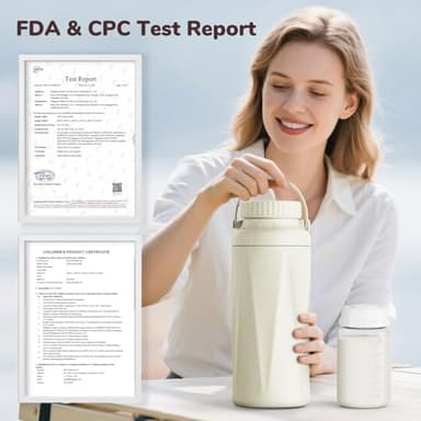 EASYVAVA 22oz Portable Breast Milk Cooler Bottle-Breastmilk Chiller for Outdoor Travel Mom, Keeps Milk Fresh Cooling for 24 Hours,Breastfeeding Essentials with 2pcs Bottle for Breastmilk Storage - Image 7