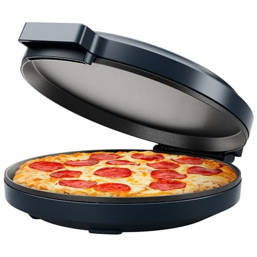 Chefman Everything Maker & Pizza Oven – 1440W Countertop Electric Pizza Maker with 12” Nonstick Cooking Plates, Plus Makes Quesadillas, Omelettes and More, with Indicator Lights and Vertical Storage - Image 1