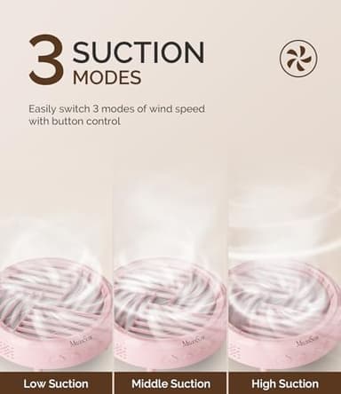 MelodySusie Compact Nail Dust Collector,Hpro 3800RPM Vacuum Fan Dust Extractor with Reusable Filter for Salon & Home - Image 4