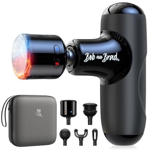 BOB AND BRAD Q2 Pro Mini Massage Gun with Heat and Cold Head,Pocket-Sized Deep Tissue Massager Gun,Portable Percussion Muscle Massager Gun, Ultra Small&Quiet Muscle Massage Gun - Image 1