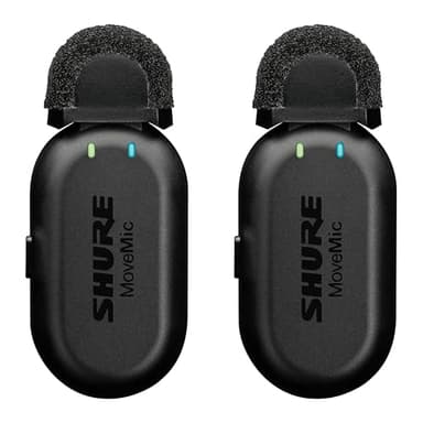 Shure MoveMic Two Kit - Pro Wireless Lavalier Microphones with Camera Receiver for DSLRs, iPhone, Android, Mac & PC, 2 Bluetooth Mini Mics, 24 Hours Charge, IPX4, Portable Clip Lavs (MV-Two-KIT-Z7) - Image 13