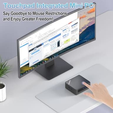 KN1 Mini PC, Intel N4000 (Up to 2.6 GHz) 8GB RAM, 128GB ROM(Expandable M.2 SATA Storage), HDMI Port 4K Dual Display Desktop Computer for Home Office, BT 5.0/ WiFi 5/USB 3.0. - Image 6